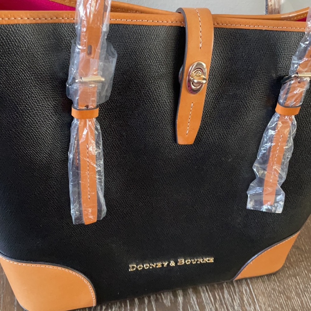Dooney & Burke Dover Tote bag black and cognac - Picture 2 of 11